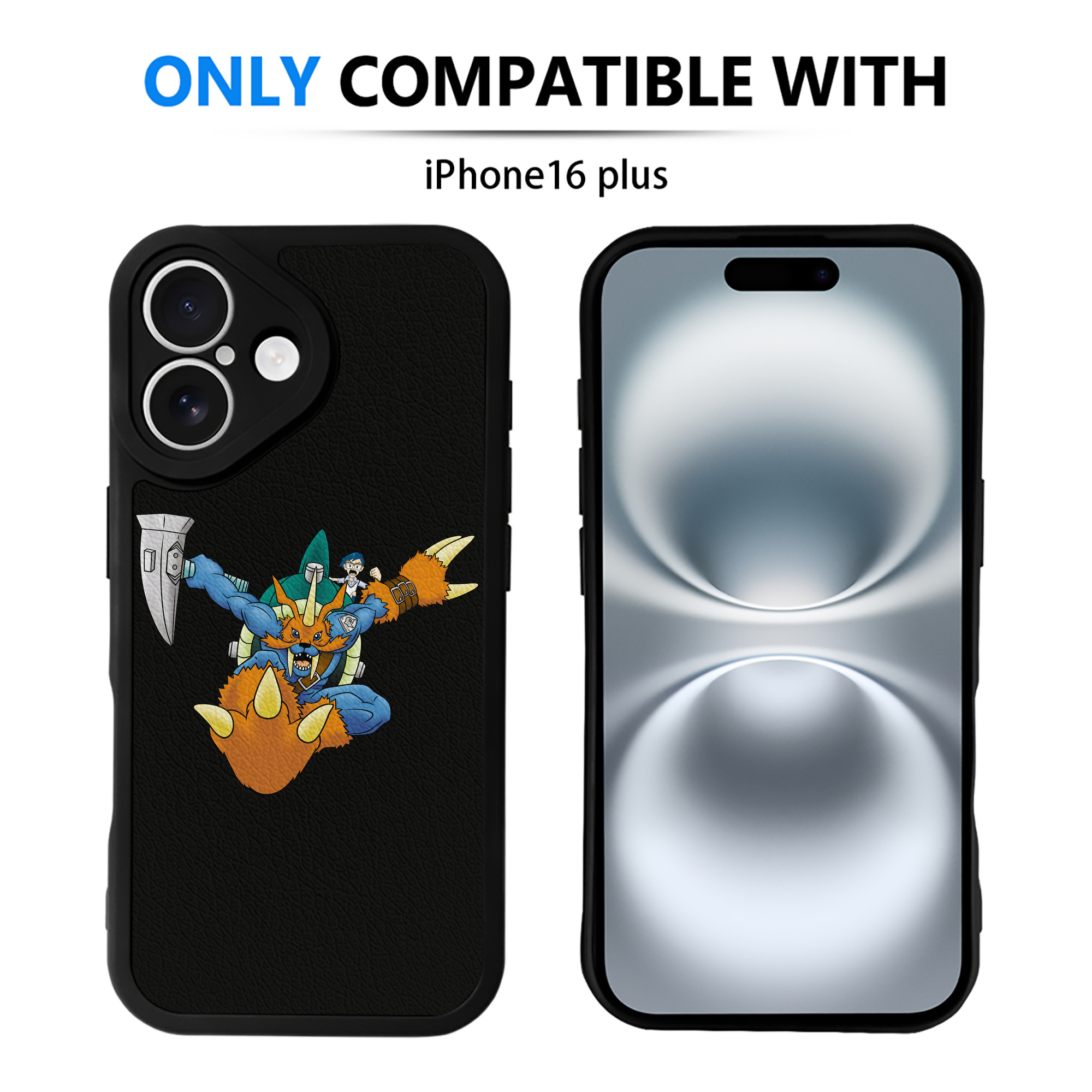 （画像用） Digimon デジタルモンスター/デジモン 【iPhone 16シリーズ対応】シリコンスマホケース（レザー調） 材質：シリコン